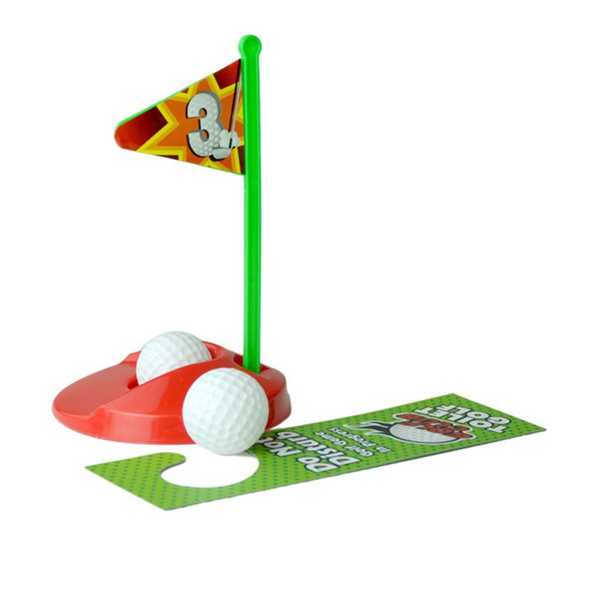 【Kiss】Potty Putter Toilet Golf Game Mini Golf Set Toilet Golf Putting Game Toy