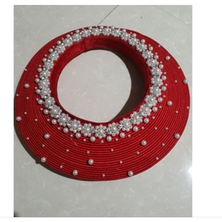 khăn xếp cô dâu điểm hạt