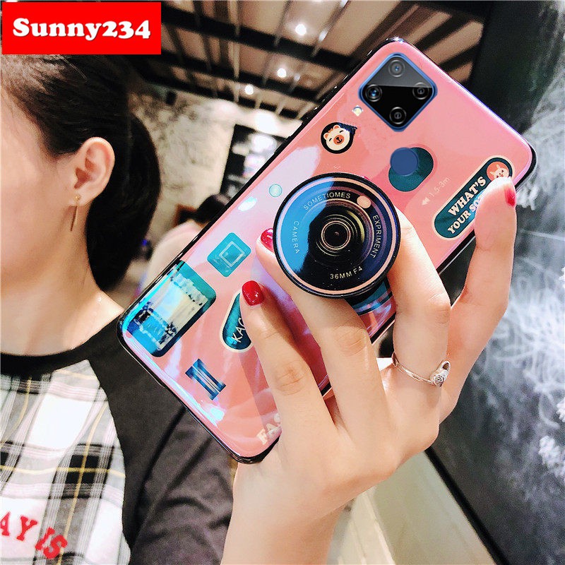 Ốp Lưng Mềm Tạo Hình Máy Ảnh Cho Realme 7i C11 C12 C15 7 6 Pro Oppo A52 A92 K3 K5 A1K A5 A9 A31 2020 Realme X50 Pro X Xt Reno 4 2f 2z 2 3 Pro Realme C3 C1 C2 2 3 5i 5 Pro Kasus