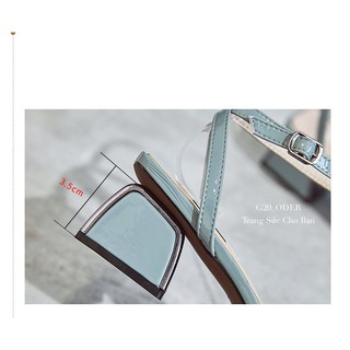 Sandal G20 oder quai mảnh gót vuông thời trang