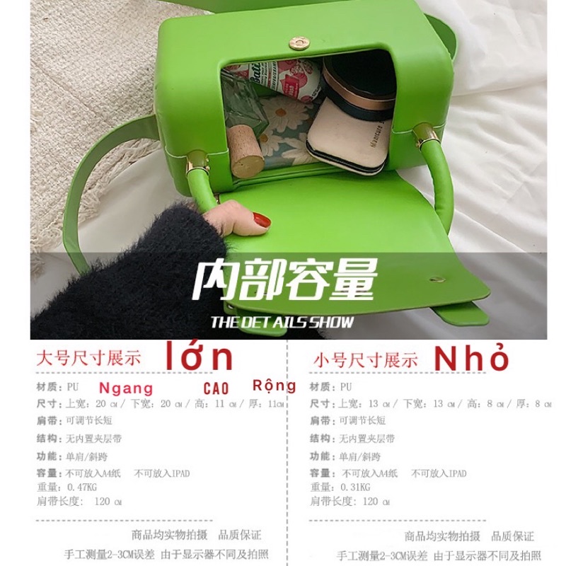 Túi hộp quai xách đeo chéo 2 size túi mini và size trung thiết kế mới nhiều màu chọn lựa ♥️