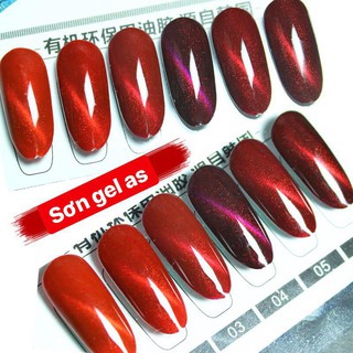 Sơn gel AS mắt mèo đỏ (mã HM-chai đen)