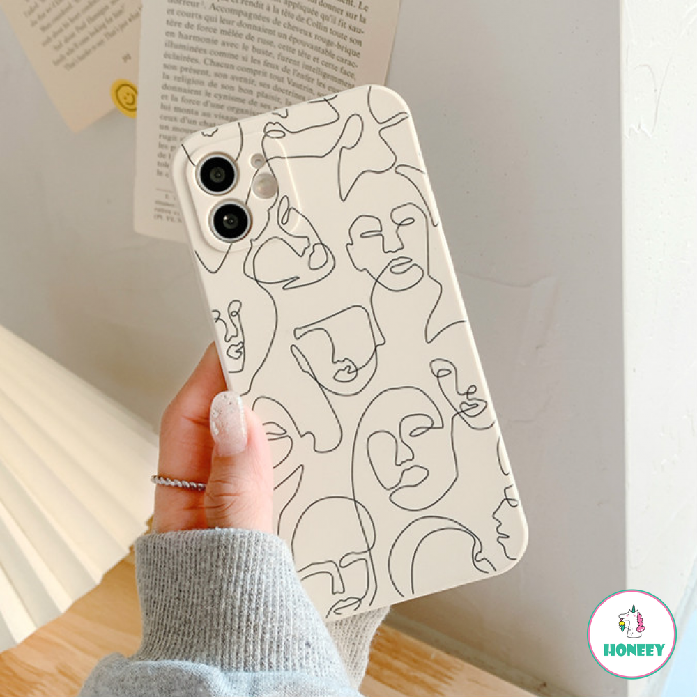 Ốp Điện Thoại Tpu Họa Tiết Hình Mặt Người Trừu Tượng Thời Trang Cho Iphone 12 11 Pro Max X Xs Max Xr 8 7 | BigBuy360 - bigbuy360.vn