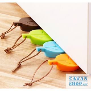 Nút Chặn silicon chống va chạm cửa Hình Chiếc Lá, tránh kẹt tay, an toàn cho bé (Màu Giao Ngẫu Nhiên) GD344-CVCLa