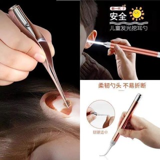 Bộ lấy ráy tai inox có đèn cao cấp