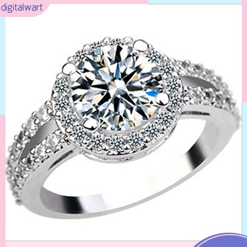 Nhẫn mạ bạc đính đá sang trọng