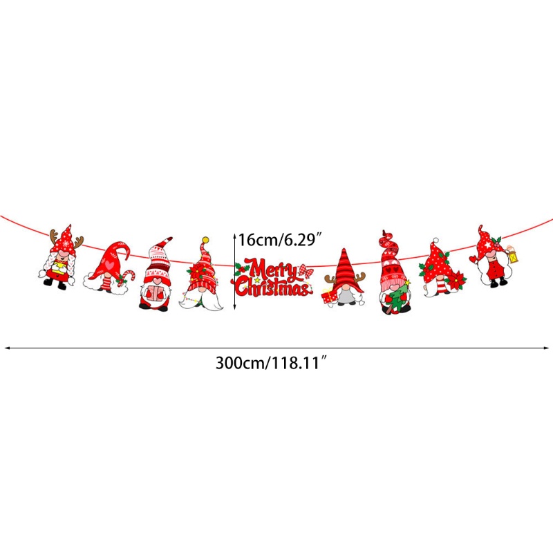 Cờ Treo Trang Trí Giáng Sinh Hình Ông Già Noel tomte gnome