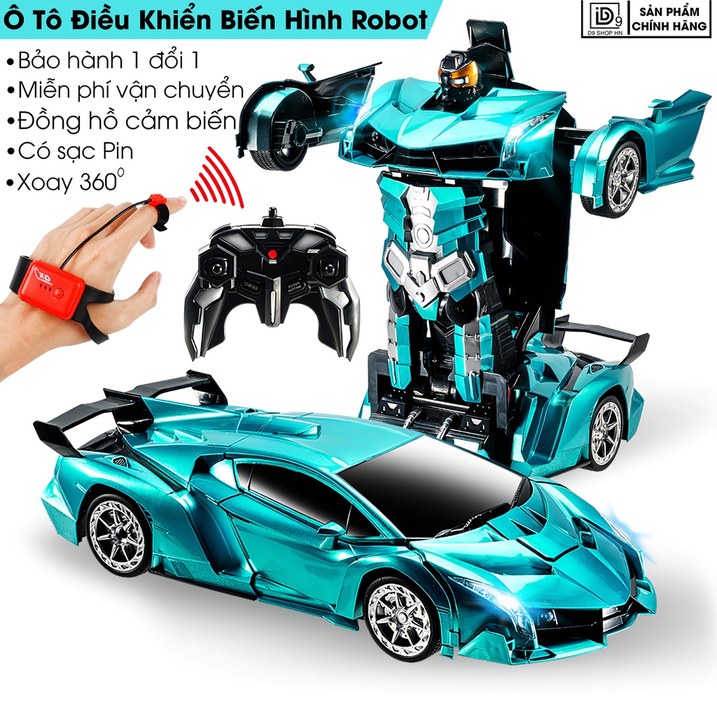 Ô tô điều khiển từ xa biến hình Robot, Robot biến hình có nhạc và đèn sinh động, Có sạc Pin, D9 shop