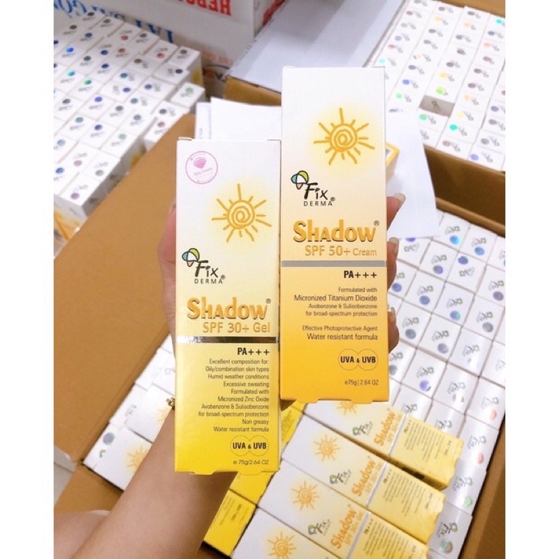 Kem Chống Nắng Fixderma Sun Screen Shadow Spf50+ Cream 75G [Nhập Khẩu Chính Hãng]