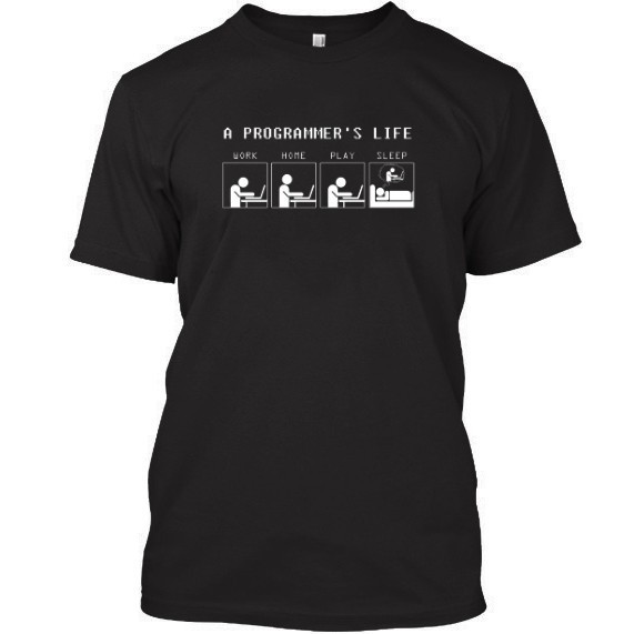 Áo thun it life of developer - a programmer's life - Cuộc sống lập trình viên