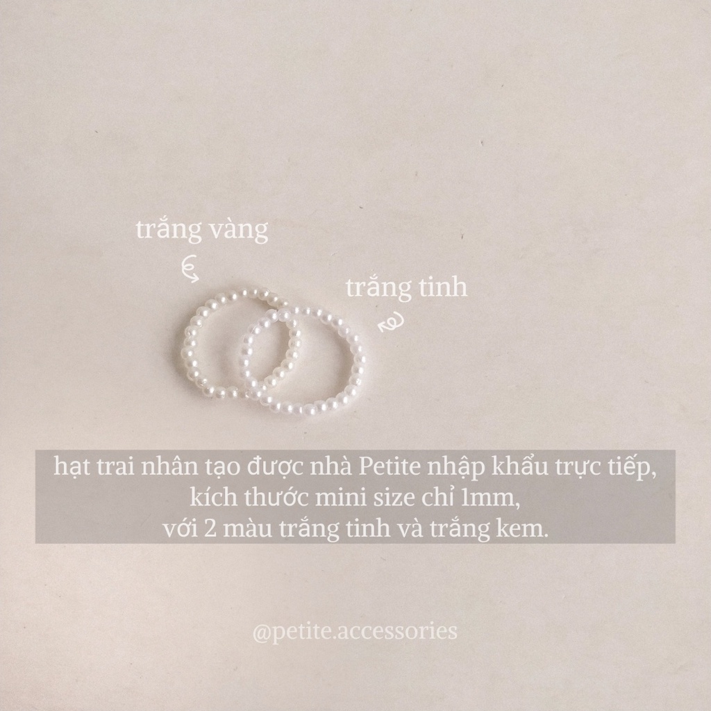 Nhẫn nữ ngón út hạt trai nhân tạo Seomi Ring Petite phong cách hàn quốc nữ tính vintage