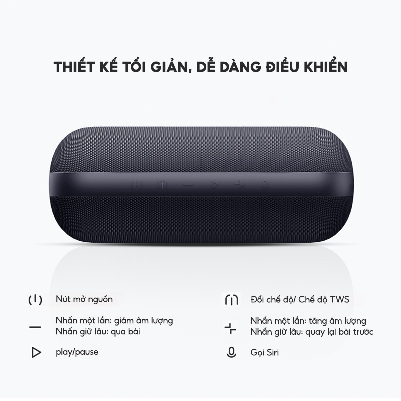Loa Bluetooth HAVIT M69 Công Suất 2x8W, BT 5.0, Màng Loa 48mm, Kháng IPX7, Nghe Đến 25H