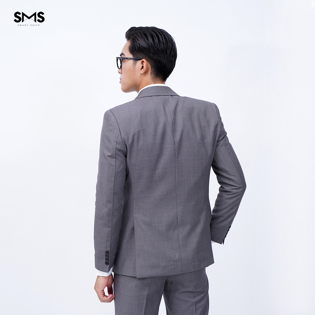 Vest nam xám đậm, suits sartorial, 2 khuy 2 túi, chuẩn form Smart Suits