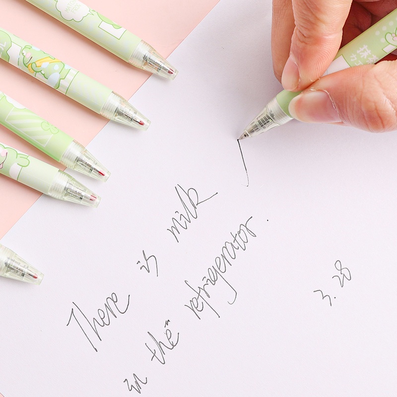 Bút Mực Gel Ngòi 0.5mm Mực Đen Hình Chú Ếch Ngẫu Nhiên