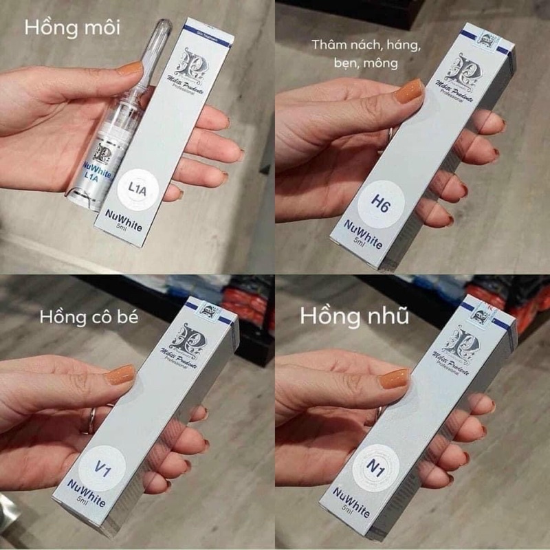 Kem làm hồng khử thâm Mibiti Prudente Nuwhite 5ml N1 V1 H6 L1A