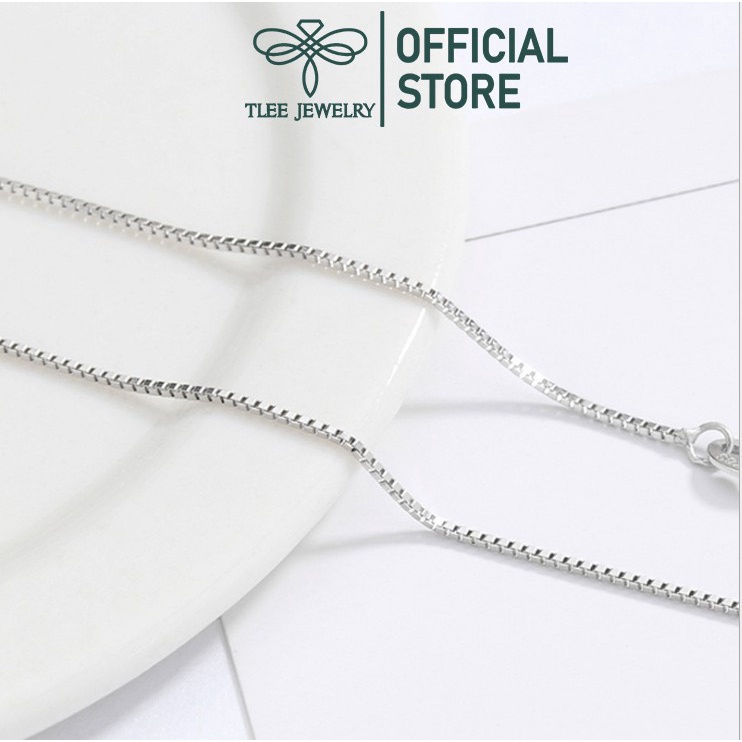 Dây chuyền bạc TLEE mẫu dây rời dáng hộp vuông chắc chắn TleeJewelry D0207