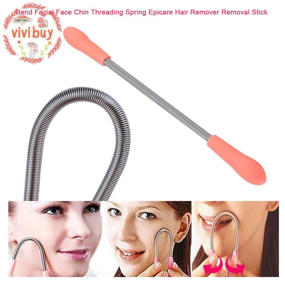 ✿vivi✿Practical Bend Facial Face Chin Threading Spring Hair Remover Removal Stick