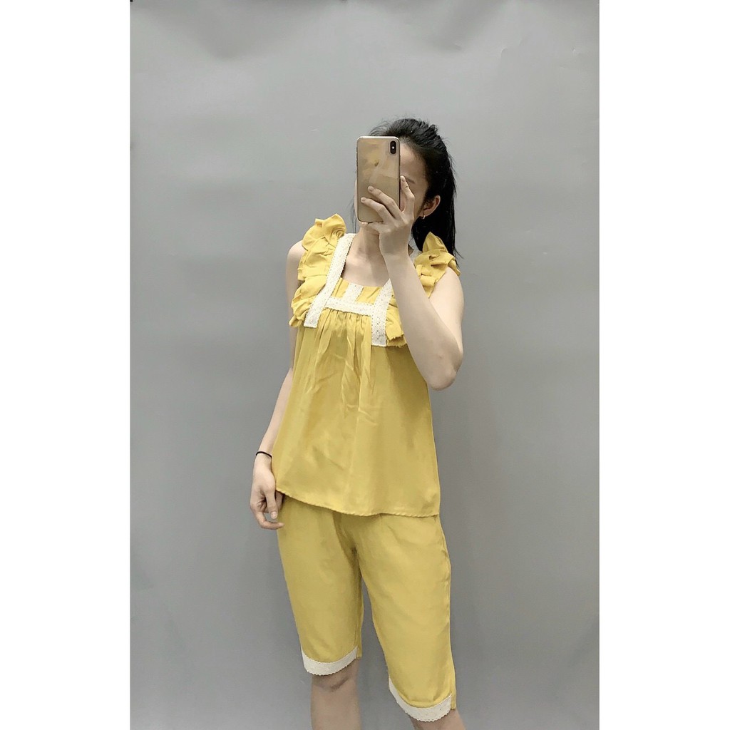 Bộ Đồ Pijama - Bộ Đồ Mặc Nhà Đũi Thái Quần Ngố Cao Cấp loại 1 [ẢNH THẬT SP ]