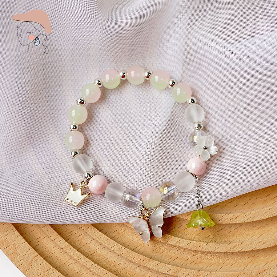 Vòng Tay Mặt Bướm Đính Đá Pha Lê