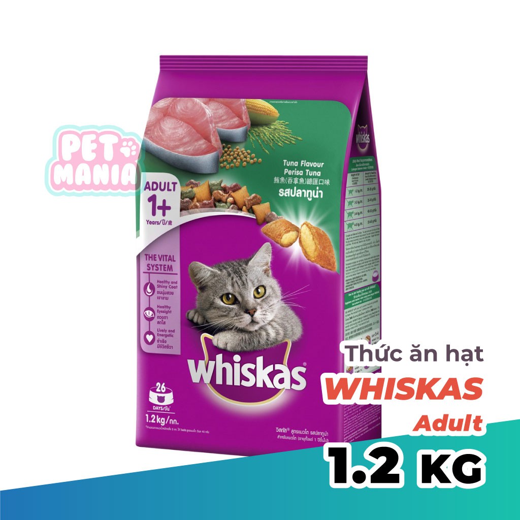 Hạt Whiskas Adult 1.2kg