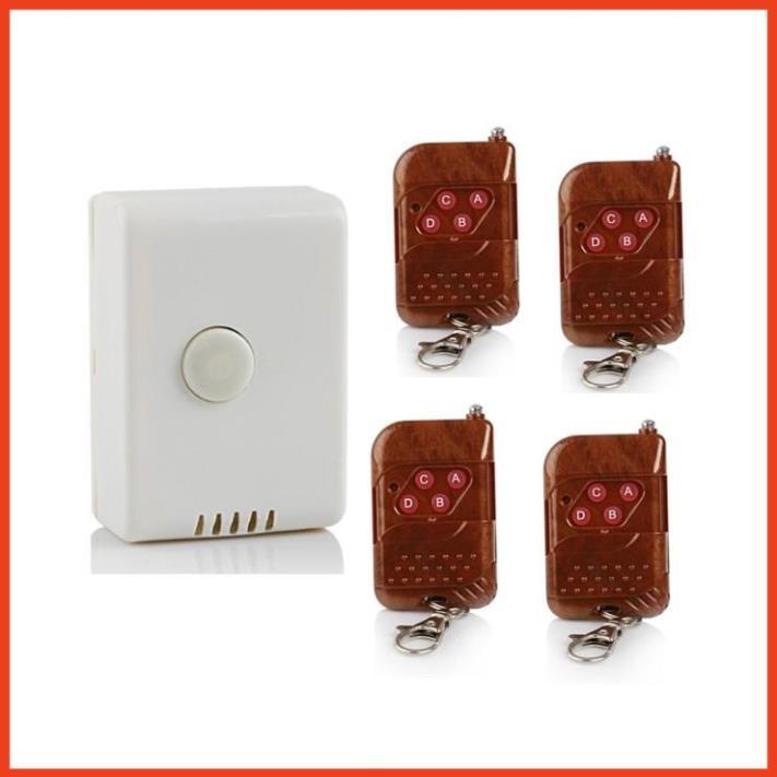 Công tắc điều khiển từ xa sóng 433 RF15 kèm 04 Remote RF vỏ vân gỗ