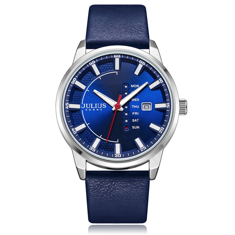 Julius Mall - Đồng Hồ Nam JAH-137B Julius Hàn Quốc Dây Da