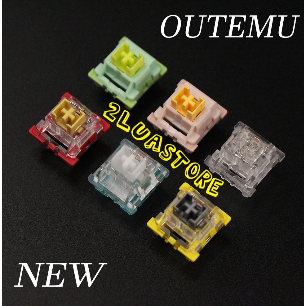 Công tắc New Outemu switch dùng cho bàn phím cơ - 3 pin (silent Tactile | silent Linear | Transparent)