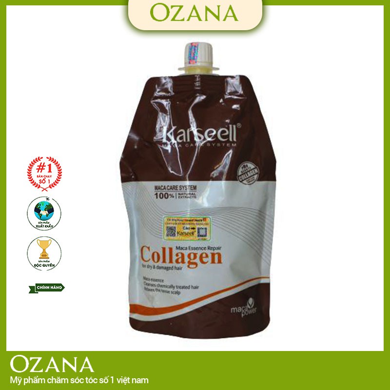 (CHÍNH HÃNG) DẦU HẤP TÓC COLLAGEN KARSEELL MACA SIÊU MỀM MƯỢT TÓC 500ML CT27