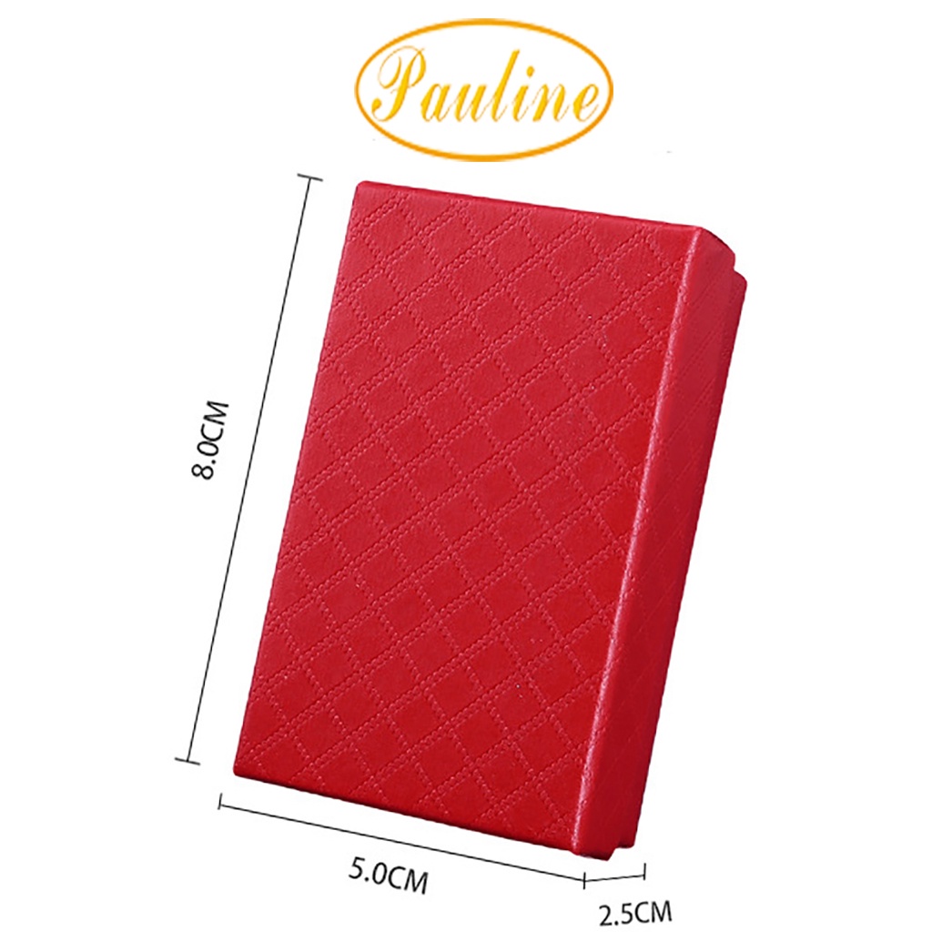 Set 10 Hộp giấy đựng trang sức 8x5x2.5 H853C caro 6 màu - Pauline's Store