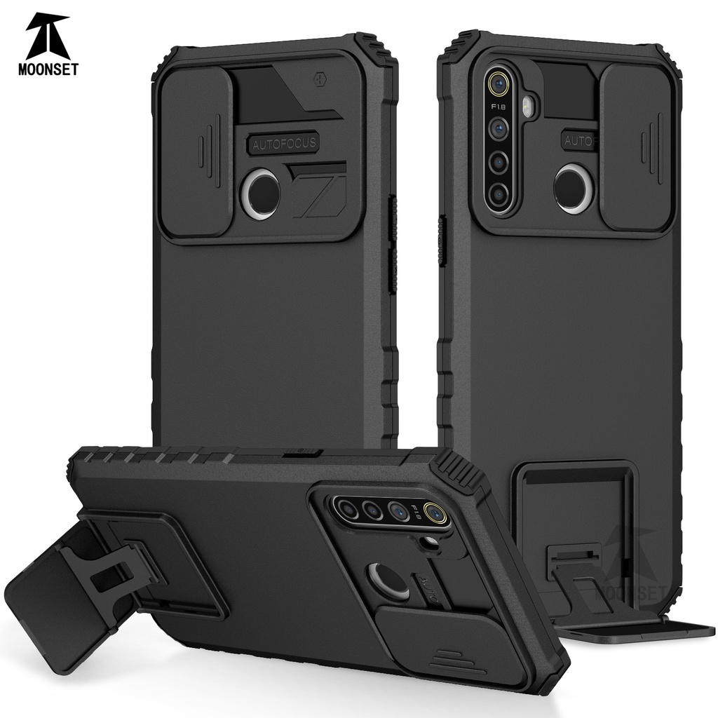 Ốp Điện Thoại Siêu Mỏng Chống Sốc Có Thanh Trượt Bảo Vệ Camera Cho Realme 5 5S 5i 6i 7i 9i C3 C17 C31 C12 C15 C25 C21Y