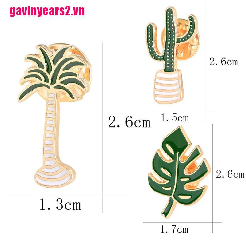 Bộ 3 Ghim Chậu Cây Xương Rồng Dễ Thương