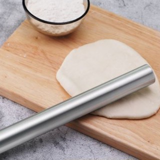 Cây cán bột/lăn bột inox 304 Nanichino 30cm(Hàng đẹp bịt 2 đầu)