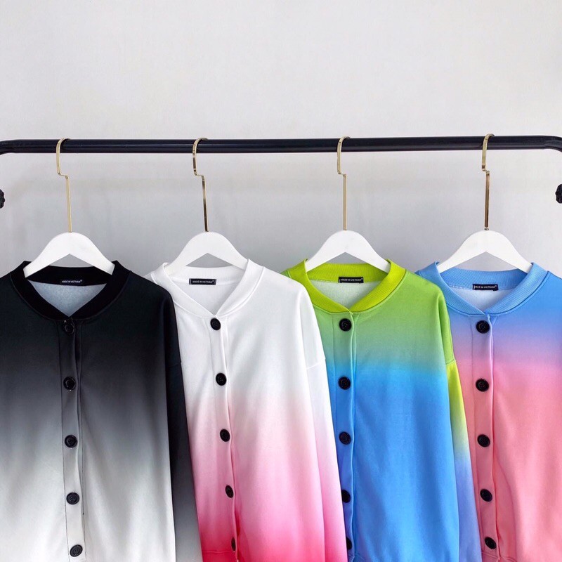 Áo Cardigan Nỉ Bông Loang Basic Ảnh Thật
