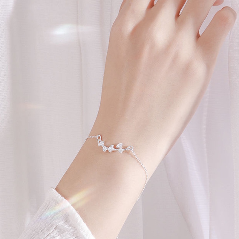 Vòng Tay Hợp Kim Hình Lá Phong Cách Nhật Hàn Đơn Giản