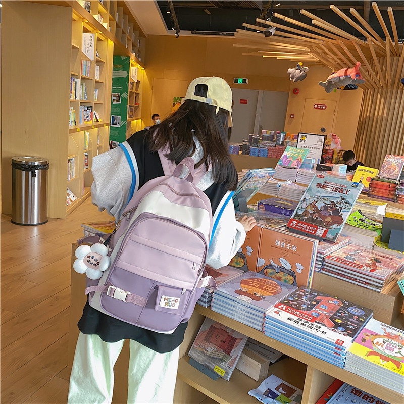Ba Lô Đi Học/Du Lịch/Đựng Laptop Dung Tích Lớn 2022 Phong Cách Harajuku Nhật Bản Dễ Thương Chất Lượng Cao Cho Nữ