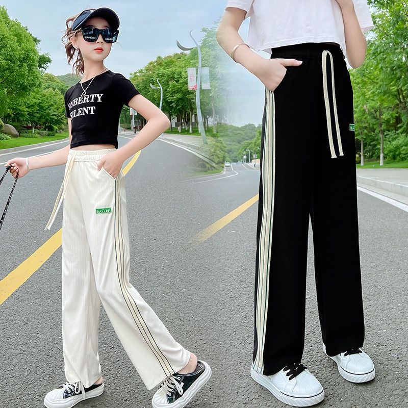 Quần Thể Thao Lụa Lạnh Mỏng Thời Trang Cho Bé Gái