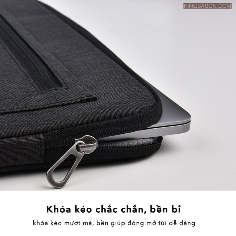 (ẢNH THẬT - 🍀FREESHIP🍀) Túi Chống Sốc Macbook, Laptop 13/14/15inch : Bảo Vệ Toàn Diện - Wiwu Pioneer - Màu Xám