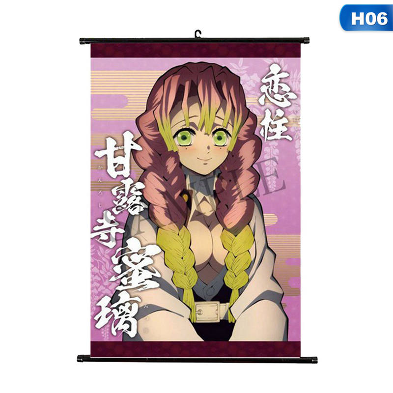 Áp phích treo tường trang trí in hình nhân vật trong Kimetsu no Yaiba