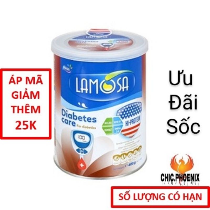 [ Giảm Sốc ] Sữa bột Lamosa Diabetes Care lon 400g