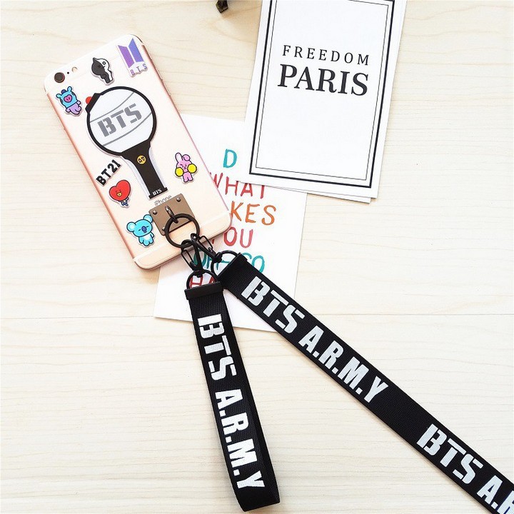 Strap nametag BANGTANBOYS WANNA ONE móc điện thoại phụ kiện nhiều nhóm nhạc thần tượng