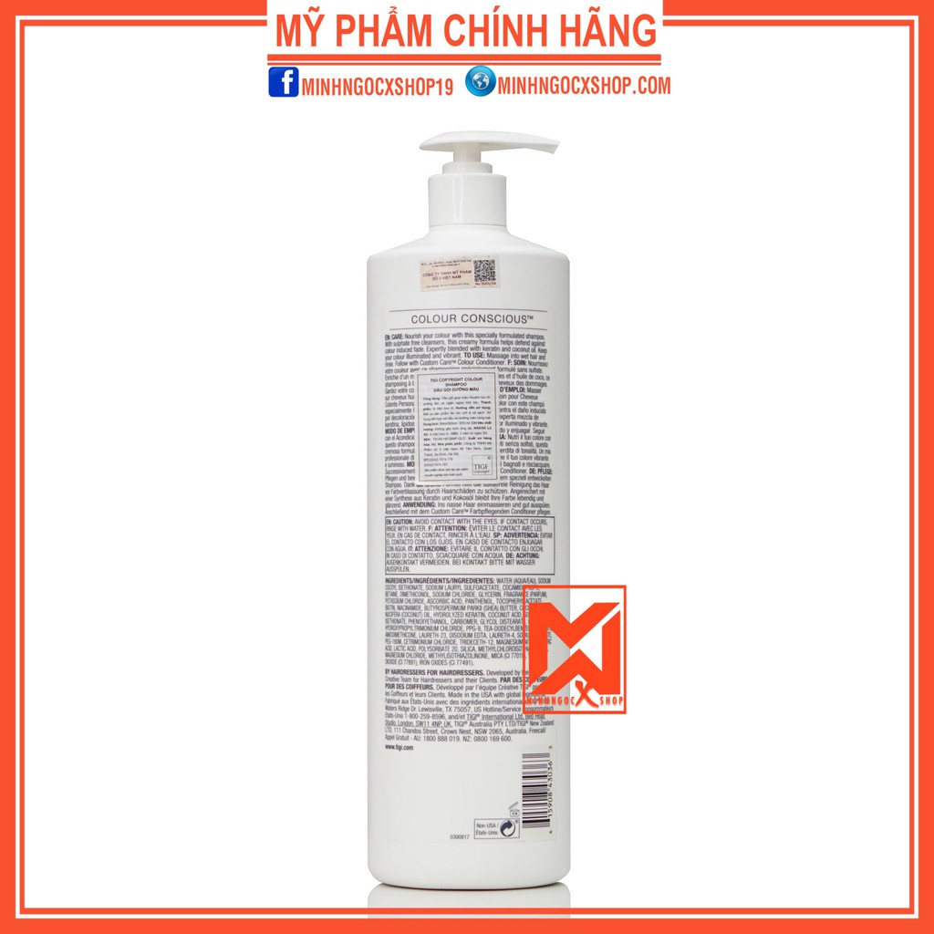 Dầu xả dưỡng màu TIGI COPYRIGHT COLOUR 970ml chính hãng