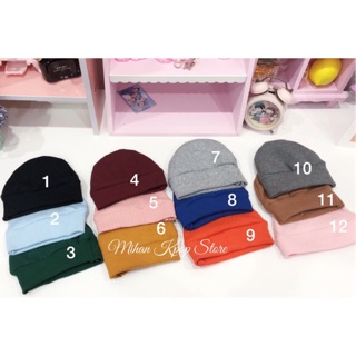 Mũ beanie trơn cho doll 20cm