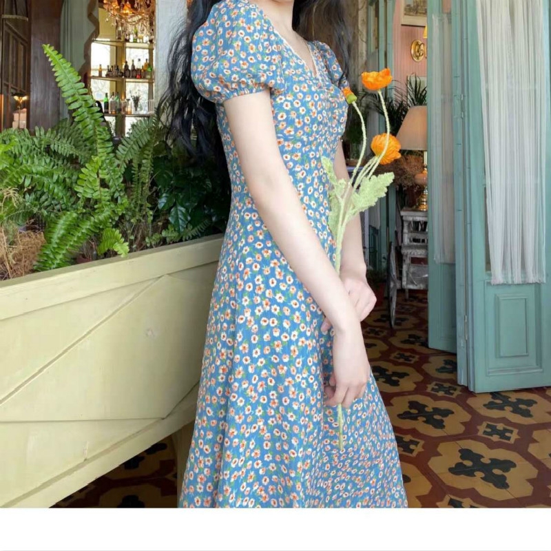 Đầm Hoa Cổ Chữ V Thời Trang Mùa Xuân Cho Nữ | BigBuy360 - bigbuy360.vn