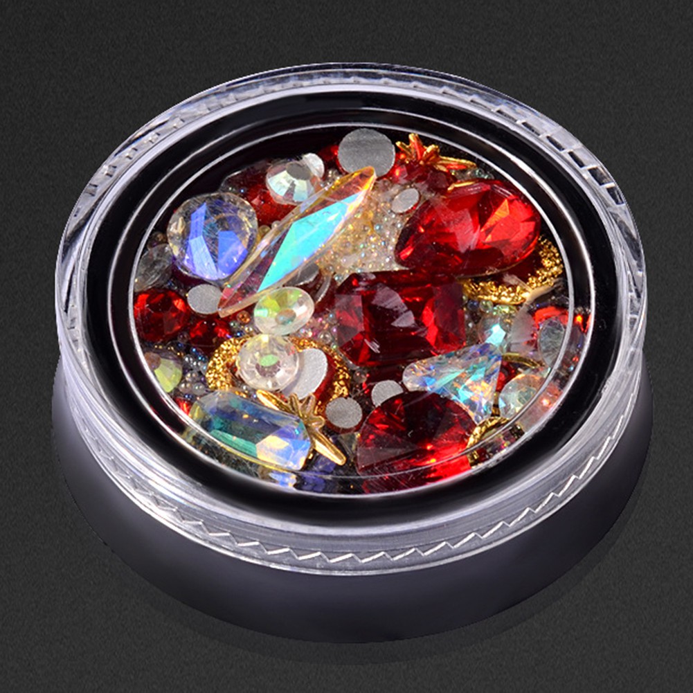 Hộp hạt cườm JLNM trang trí móng tay thời trang