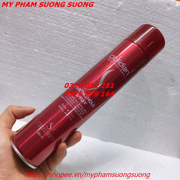 GÔM XỊT TÓC CỨNG OBSIDIAN STRONG HOLD SPRAY 300 ML