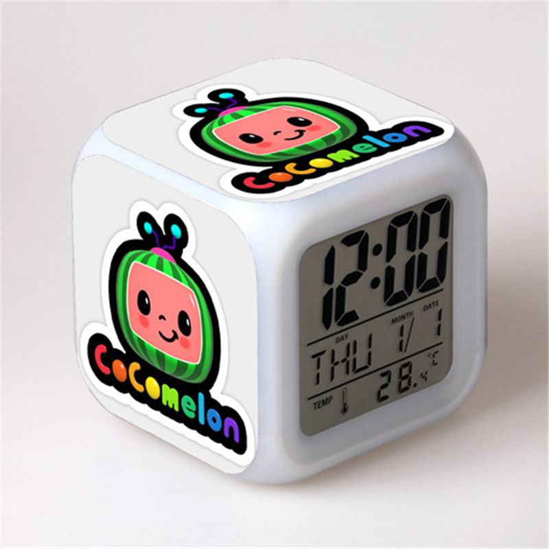 Cocomelon LED Multi-Function Alarm Clock Color Change Digital Luminous Gift