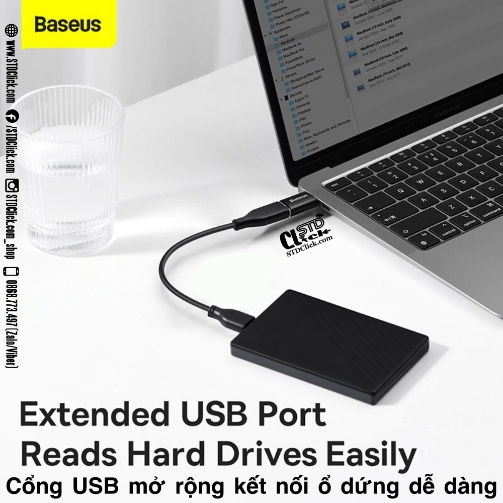 JACK CHUYỂN TYPE C SANG USB 3.1 BASEUS OTG INGENUITY CHÍNH HÃNG