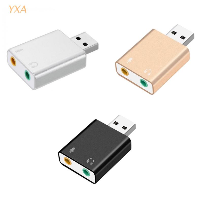 Đầu Chuyển Đổi Âm Thanh Cổng 3.5mm Trs Sang USB 2.0 Cho PC USB Đầu Vào 3.5mm