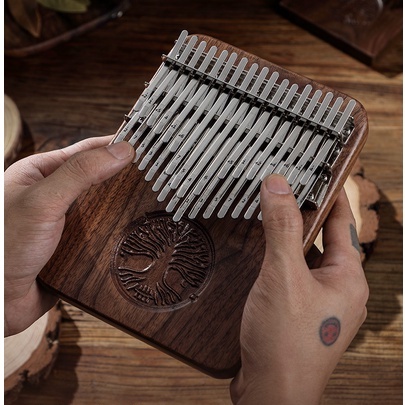 Đàn kalimba 34 phím Hluru piano cầm tay gỗ cẩm lai quý hiếm có thăng gián âm to và ngân vang hơn seeds 34 phím