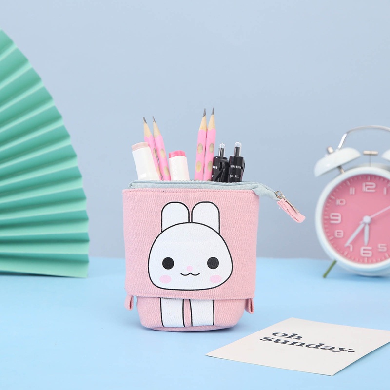 ✿ Túi Đựng Bút / Mỹ Phẩm Có Thể Thu Gọn Tiện Dụng Cho Trường Học